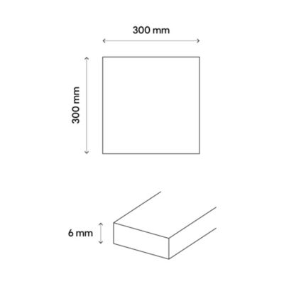 Mosaïque blanc 30x30cm Plain GoodHome