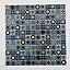 Mosaïque bleu 2,3 x 2,3 cm Leo Mat Inter