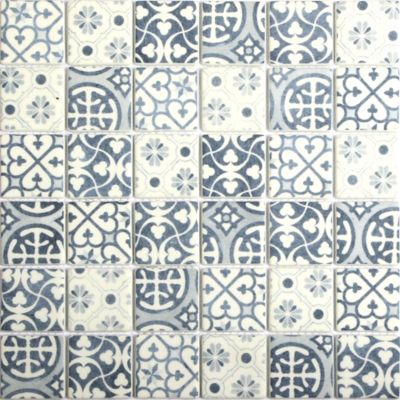 Mosaïque bleu et blanc 30x30cm GoodHome