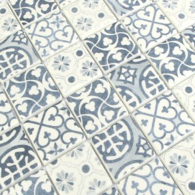 Mosaïque bleu et blanc 30x30cm GoodHome