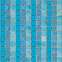Mosaïque bleue 33 x 33 cm Linéal Glaciar