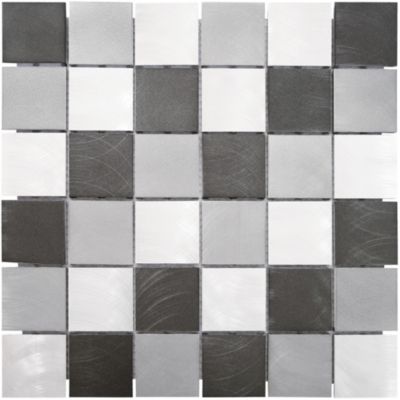 MOSAIQUE CARRE GRIS NOIR 1 PLAQUE 30,5 x 30,5 CM CASA LINEA