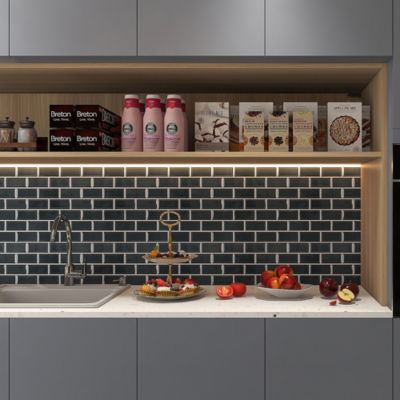 Mosaïque céramique bleu L. 29,3 x l. 28,8 cm GoodHome