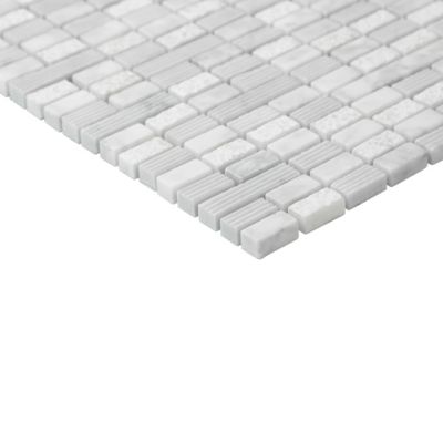 Mosaïque Crillo blanc 30 x 30 cm GoodHome