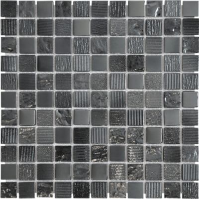 MOSAIQUE GLOSSY NOIR 1 PLAQUE 30,5 x 30,5 CM CASA LINEA
