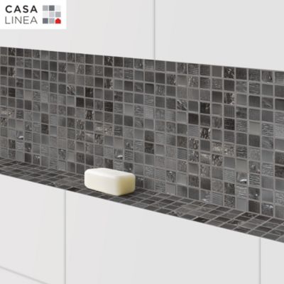 MOSAIQUE GLOSSY NOIR 1 PLAQUE 30,5 x 30,5 CM CASA LINEA
