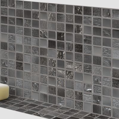 MOSAIQUE GLOSSY NOIR 1 PLAQUE 30,5 x 30,5 CM CASA LINEA