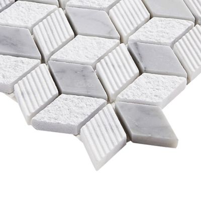 Mosaïque gris et blanc 25,3x29,3cm Ultimate marble