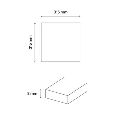 Mosaïque ivoire 31,5x31,5cm Malaca GoodHome