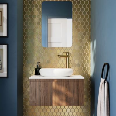 Mosaïque laiton doré 30x30cm Albena GoodHome