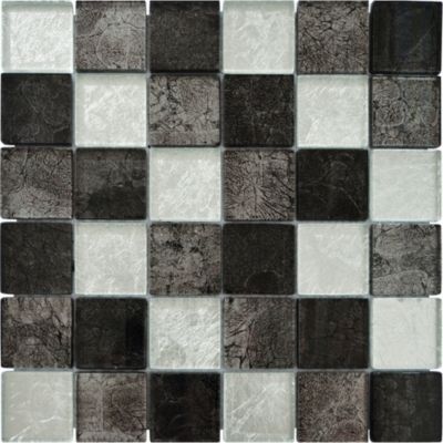 MOSAIQUE LES SUBLIMES SILVER BLACK 1 PLAQUE 30 x 30 CM CASA LINEA
