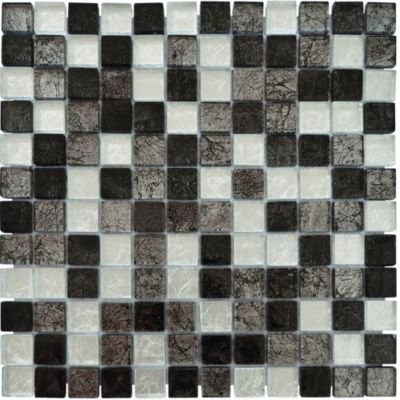 MOSAIQUE LES SUBLIMES SILVER BLACK 1 PLAQUE 30 x 30 CM CASA LINEA