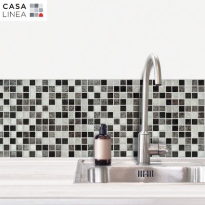 MOSAIQUE LES SUBLIMES SILVER BLACK 1 PLAQUE 30 x 30 CM CASA LINEA