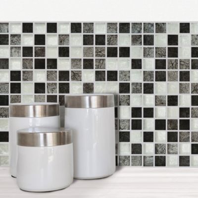 MOSAIQUE LES SUBLIMES SILVER BLACK 1 PLAQUE 30 x 30 CM CASA LINEA