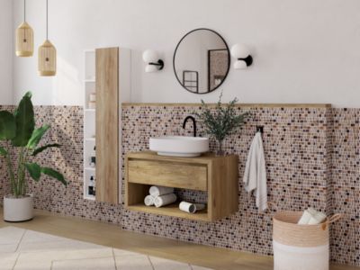 Mosaïque marron 30,7x31,3cm Saphyr GoodHome