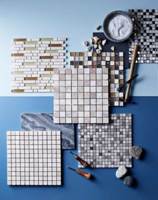 Mosaïque Mecine gris 30 x 30 cm Colours