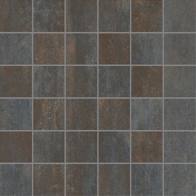 Mosaïque murale en grès cérame émaillé effet béton noir mat L.30 x l.30 cm x ép.7,4 mm, Upper