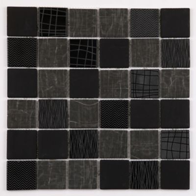 Mosaïque noir 4,7 x 4,7 cm Ben Mat Inter