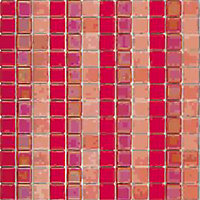 Mosaïque rouge 33 x 33 cm Linéal Coral (vendue au carton)