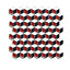 Mosaïque rouge et noir 30 x 30 cm Hexagone