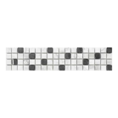 Mosaïque Shannon noir et blanc 6,5 x 30 cm GoodHome