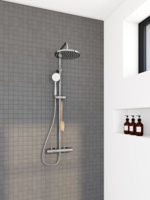 Mosaïque sol et mur anthracite 30 x 30 cm Oikos