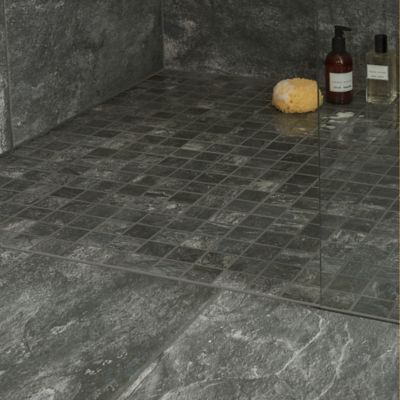 Mosaïque sol et mur anthracite 30 x 30 cm Shaded
