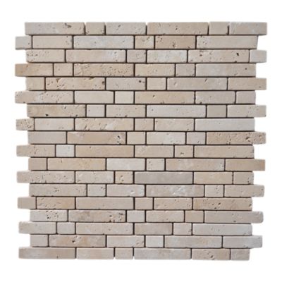 Mosaïque Travertin Beige Mosaik-Netzwerk - Carrelage Mural Et Sol, 30,5x30,5cm, Aspect Pierre Naturelle