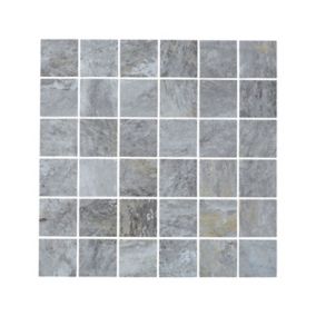 Mosaïque sol et mur gris 30 x 30 cm Shaded