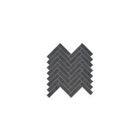 Mosaique sol / mur chevron effet métalanthracite  28,1x28,1cm IONIC MAGNETIC STEEL (vendu par boite de 0.55m2)