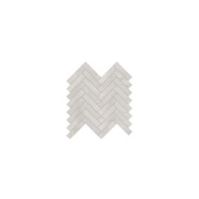 Mosaique sol / mur  effet métal chevron blanc 28,1x28,1 cm IONIC MAGNETIC WHITE(vendu par boite de 0.55m2)