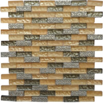 MOSAIQUE TENDANCES BRIQUETTE GRISE 1 PLAQUE 30,5 x 30,5 CM CASA LINEA
