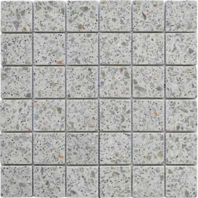 MOSAIQUE TERRAZZO LIGHT GREY 1 PLAQUE 30,5 x 30,5 CM CASA LINEA