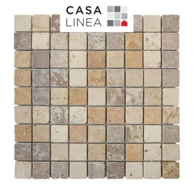 Mosaïque Travertin Mix Color 31 x 31 cm ép.0,7 cm