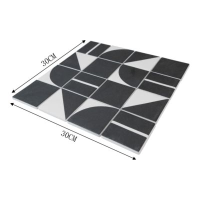 Mosaïque Urda noir et blanc 30 x 30 cm GoodHome