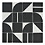 Mosaïque Urda noir et blanc 30 x 30 cm GoodHome