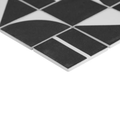 Mosaïque Urda noir et blanc 30 x 30 cm GoodHome