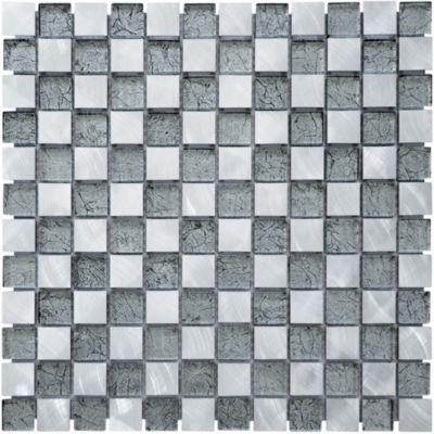 MOSAIQUE VERRALU ARGENT 1 PLAQUE 30 x 30 CM CASA LINEA
