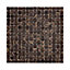 Mosaïque verre brun nacré 30 x 30 cm