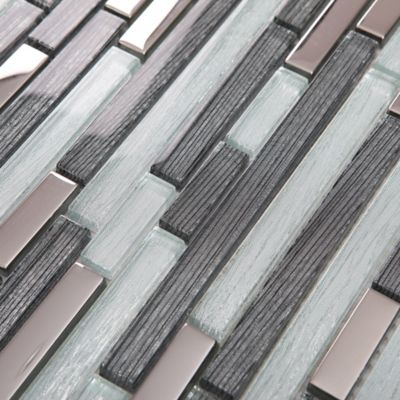 Mosaïque verre gris 30x30cm Foxe GoodHome