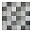 Mosaique verre Lino gris L. 30 x l. 30 cm Mat Inter
