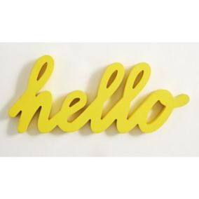 Mot décoratif jaune "Hello"