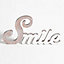 Mot décoratif beige "Smile" l.35 x H.20 cm
