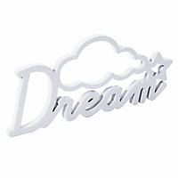 Mot décoratif blanc "Dream" l.40 x H.180 cm
