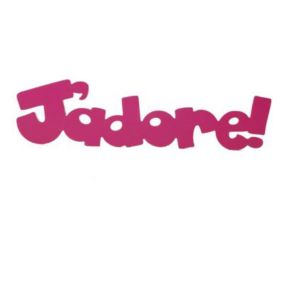 Mot décoratif rose "J'adore"