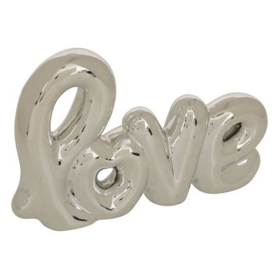 Mot à poser Love L. 21,4xP. 4xH. 14cm céramique assorti- Argent- Atmosphera