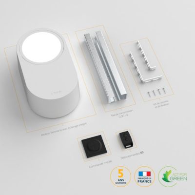 Moteur pour porte de garage Serenia 1100 io Connect - Somfy - Portes allant jusqu'à 11m² et 100kg - H. 2.35m et L. 4.5m - Contrôle à distance