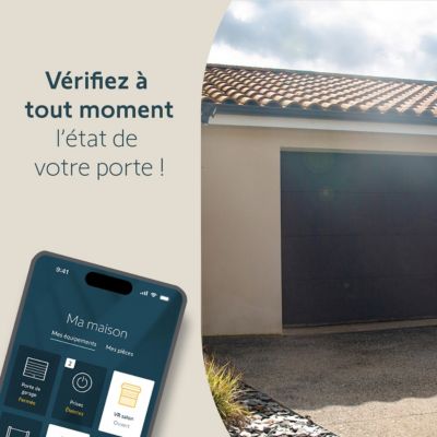 Moteur pour porte de garage Serenia 700 io Connect - Somfy - Hauteur Max. 2.35 m et Largeur Max. 3 m - Pilotage à la voix ou à distance