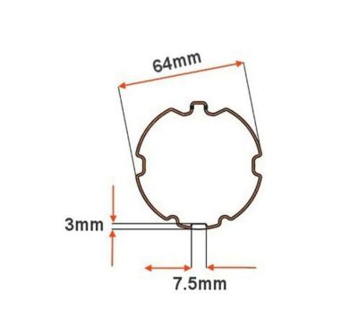 Moteur Volet Filaire AVOSDIM D.45 Court 10Nm + adaptations axe ZF64