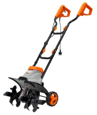 Motobineuse electrique RURIS 120RE, fraises acier, largeur de travail reglable, legere et maniable, ameublit le sol du jardin et